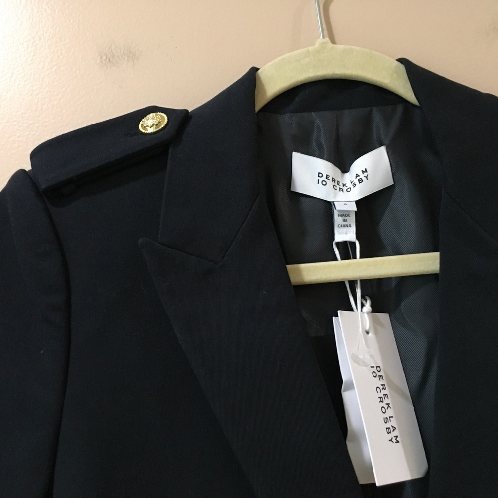 Derek Lam 10 single Breasted Blazer midnight size 0 new - Picture 8 of 11